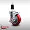 Service Caster 4'' SS Red Poly Swivel 1-3/8'' Expanding Stem Caster with Brake SCC-SSEX20S414-PPUB-RED-TLB-138 - alternate 4